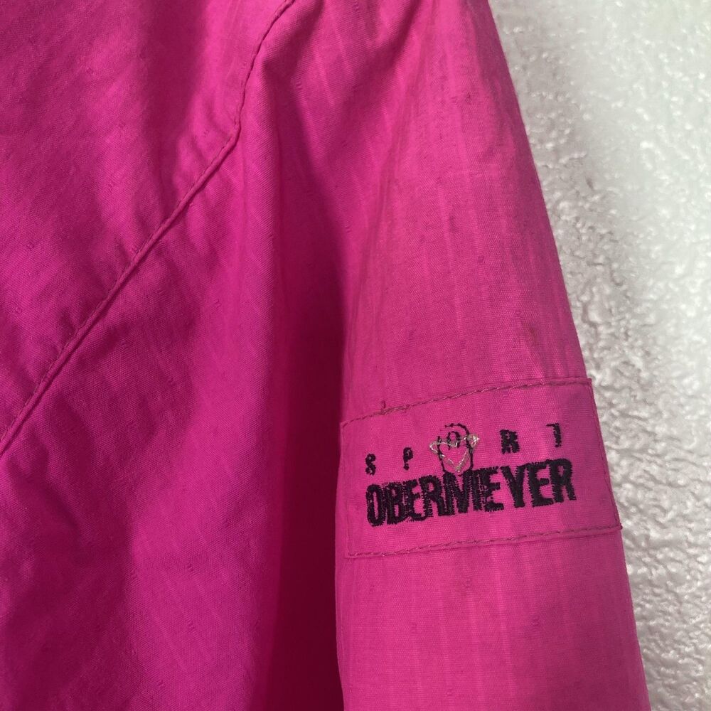 VINTAGE Sport Obermeyer Jacket Womens 8 Pink Colorblock Diamond Ski Puffer 90s - Picture 5 of 16